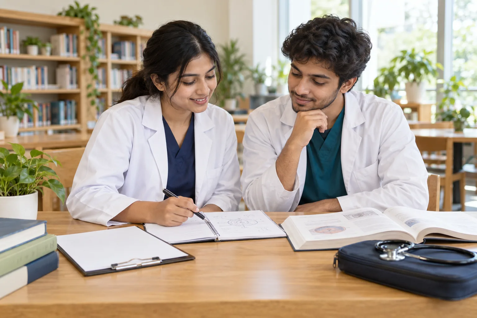 Illustrative scene of allied healthcare learning.